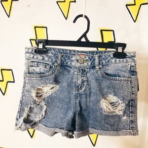 Trendy Distressed Jean Shorts
